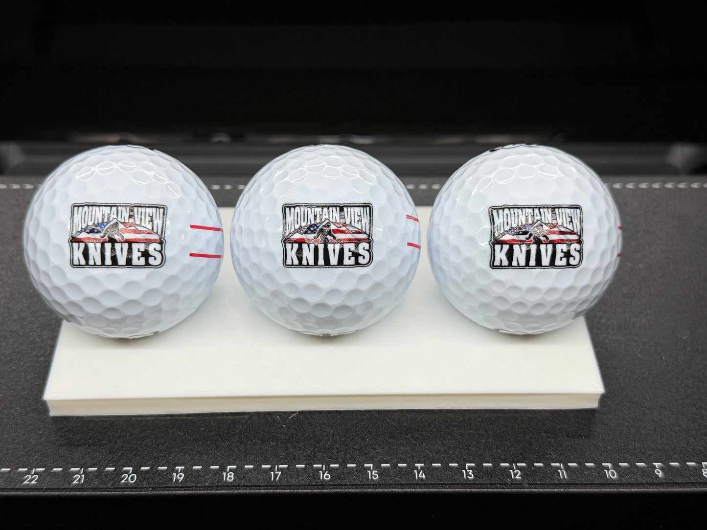 Custom UV printed golf balls set of 3 - Valley Laserworks